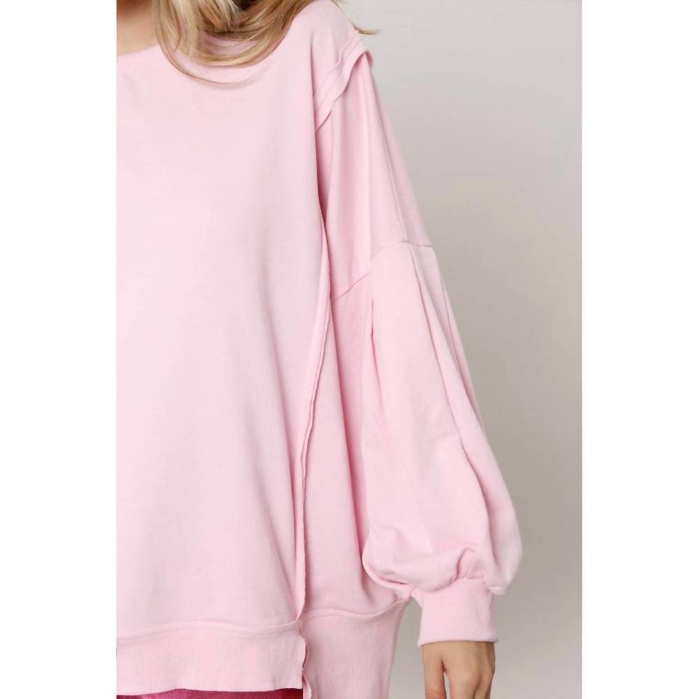NEW FANTASTIC FAWN it's a girl thing oversized sweatshirt in light pink - Picture 4 of 4